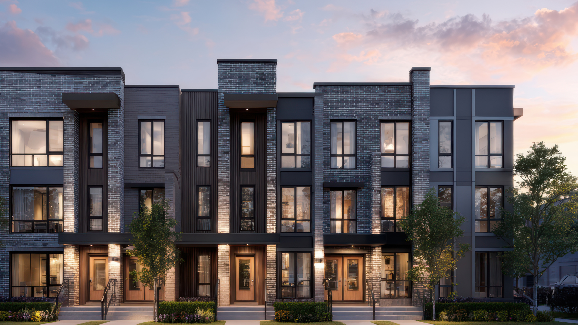 Bâtiment résidentiel moderne en Outaouais — façade en cèdre, béton et acier